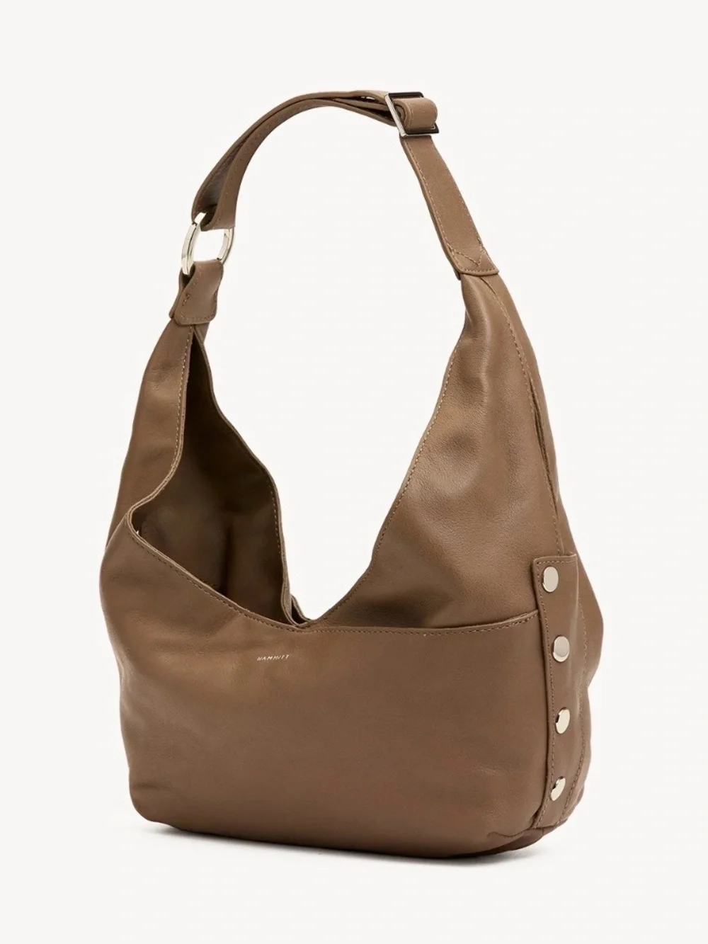 Hammitt Taupe Shoulder Hobo with Stud Accents